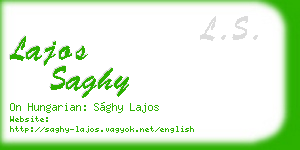 lajos saghy business card